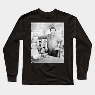 Barista - Drawing by Avril Thomas - South Australian Artist Long Sleeve T-Shirt